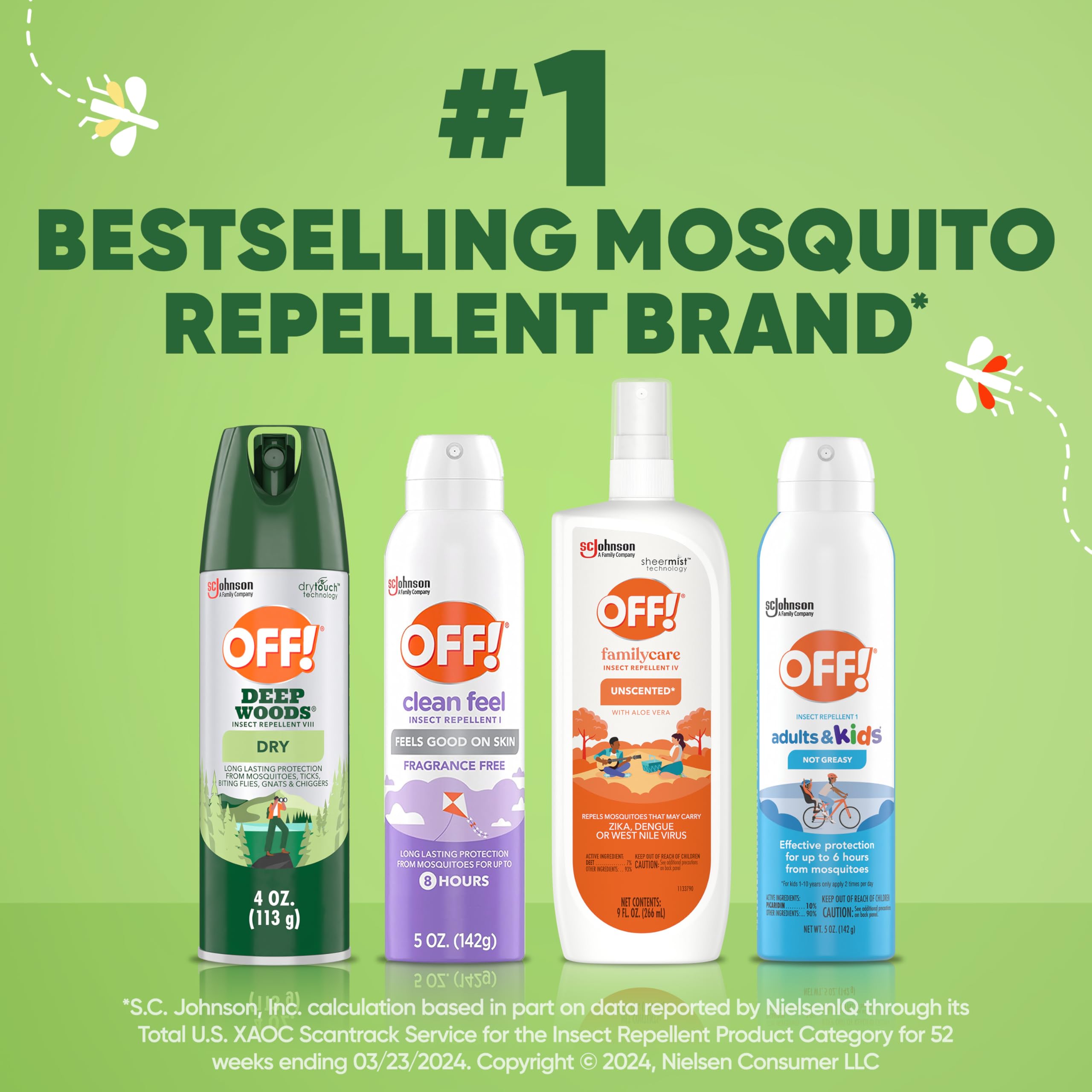 OFF! Deep Woods Insect Repellent Aerosol, Dry, Non-Greasy Formula, Bug Spray with Long Lasting Protection from Mosquitoes, 4 Oz, 2 Count - Image 9