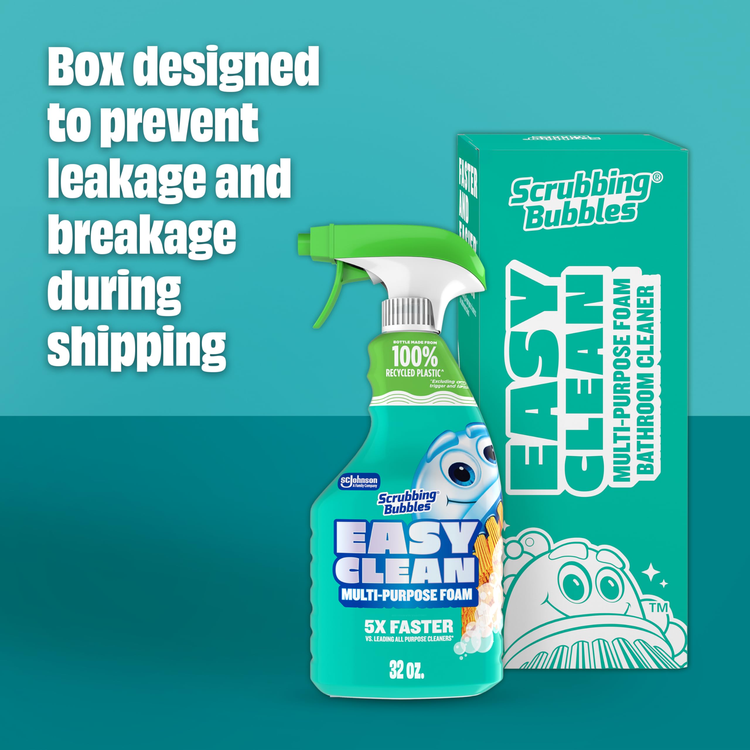 Scrubbing Bubbles Easy Clean Foaming Bleach-Free Bathroom All Purpose Cleaner, Fast-Acting Foam Cleans Limescale, Dirt and Grime on Showers, Sinks, Toilets, Tiles, Counters, & More, 32oz Spray - Image 7