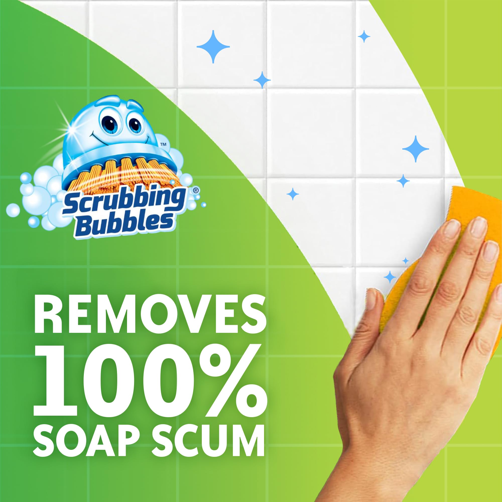 Scrubbing Bubbles Mega Bathroom and Shower Foamer Aerosol, Rainshower Scent, 20oz (Pack of 2) - Image 3