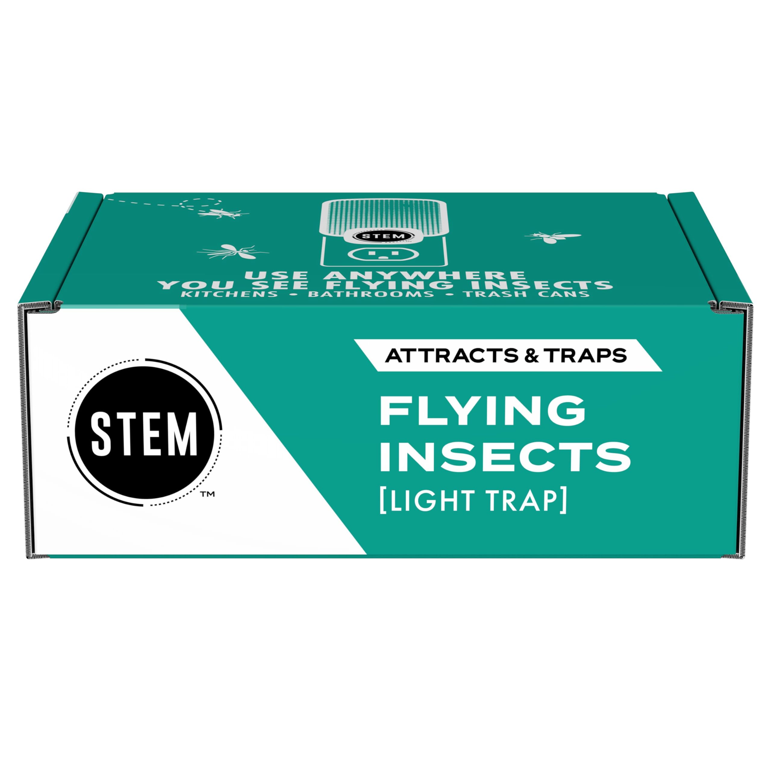 STEM Flying Insect Trap - Indoor Fruit Fly & Gnat Catcher for Home, Kitchen & Any Room, Attracts & Traps Bugs, Soft Blue UV Light - Includes 2 Plug-In Devices & 2 Cartridges - Image 10