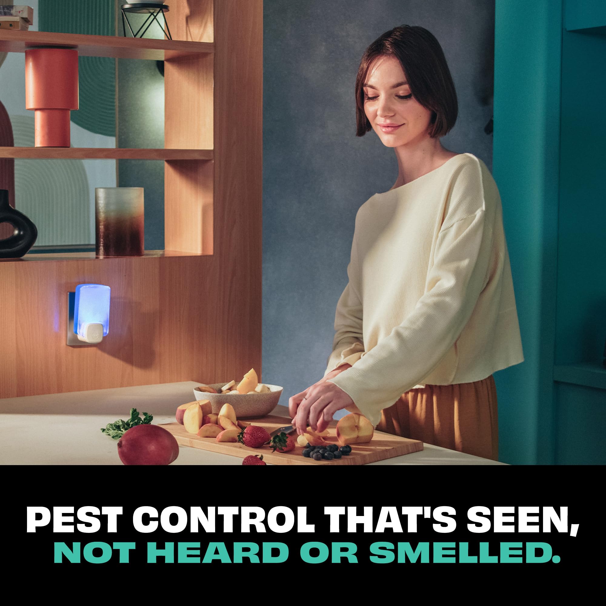 STEM Flying Insect Trap - Indoor Fruit Fly & Gnat Catcher for Home, Kitchen & Any Room, Attracts & Traps Bugs, Soft Blue UV Light - Includes 2 Plug-In Devices & 2 Cartridges - Image 4