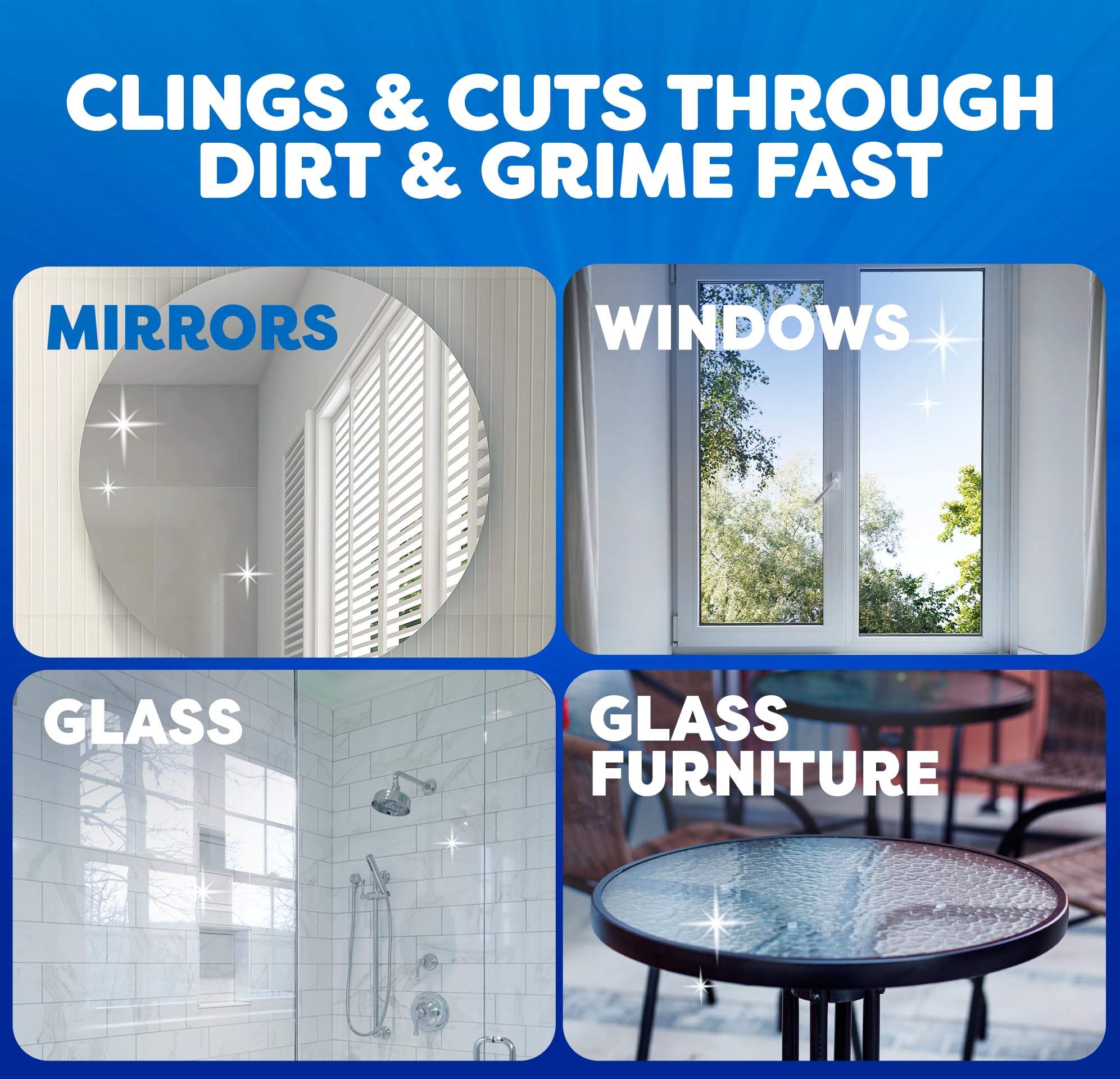 Windex Fast Shine Foam Glass Cleaner, No-Drip Windows, Doors, Mirrors & Countertops Aerosol Cleaning Spray, Streak-Free Shine, Removes Fingerprints, Dust, Dirt, Grime & More 19 oz (Pack of 1) - Image 6