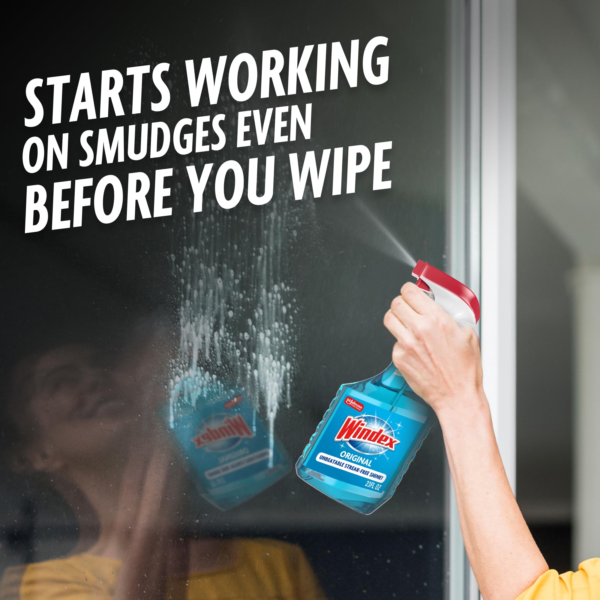 Windex Glass and Window Cleaner Spray Bottle, Packaging Designed to Prevent Leakage and Breaking, Surface Cleaning Spray, Original Blue Scent, 23 Fl Oz - Image 6