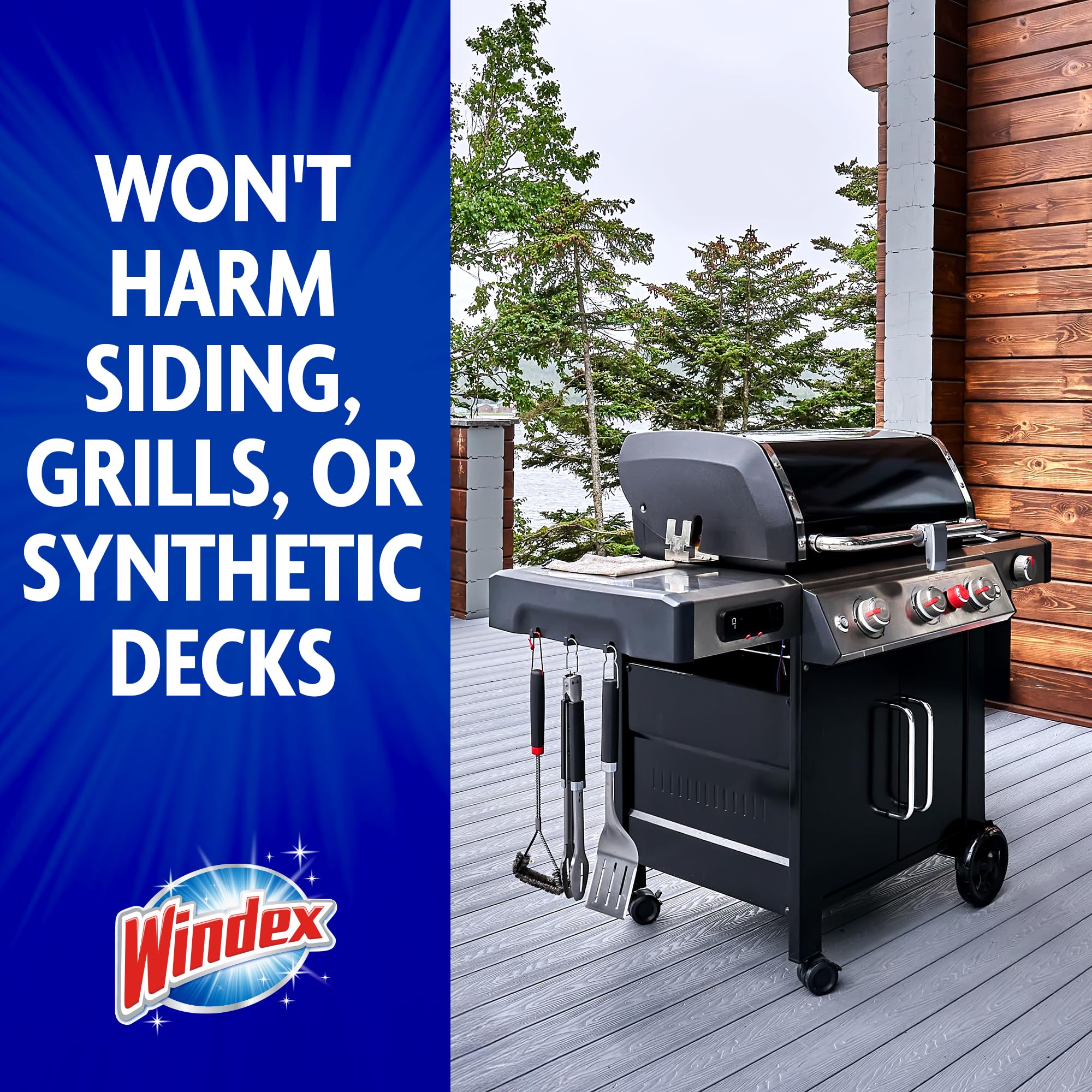 Windex Outdoor Window and Glass Cleaner for Hose Ammonia Free, Concentrated Formula for Deep Outdoor Clean, Patio Cleaner, Compatible With All Hoses, 32 Fl Oz (Pack of 2) - Image 8