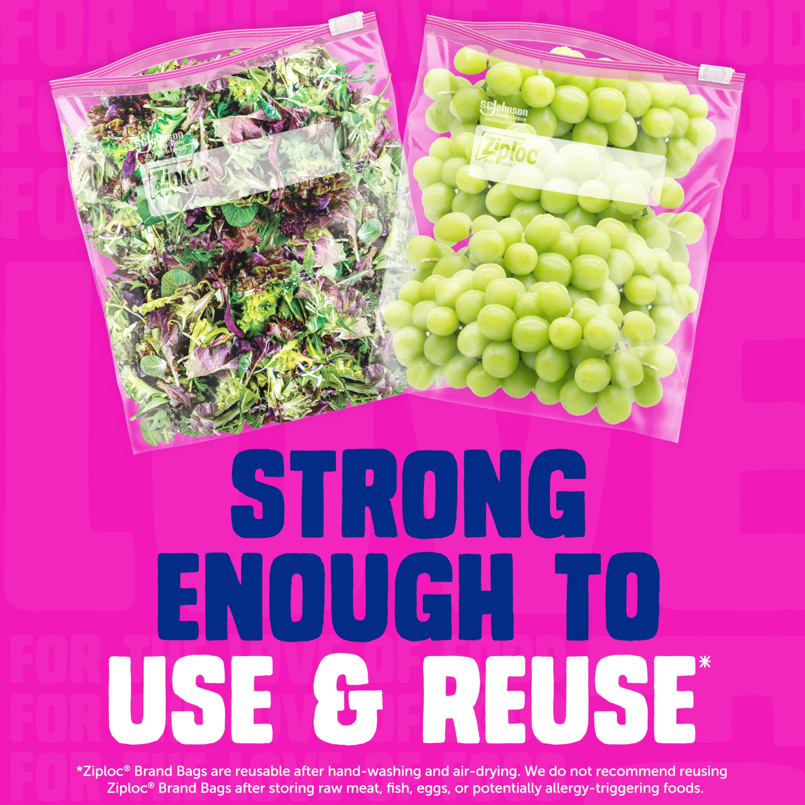 Ziploc 2.5 Gallon Jumbo Storage Slider Bag, Power Shield Technology, 12 count - Image 6