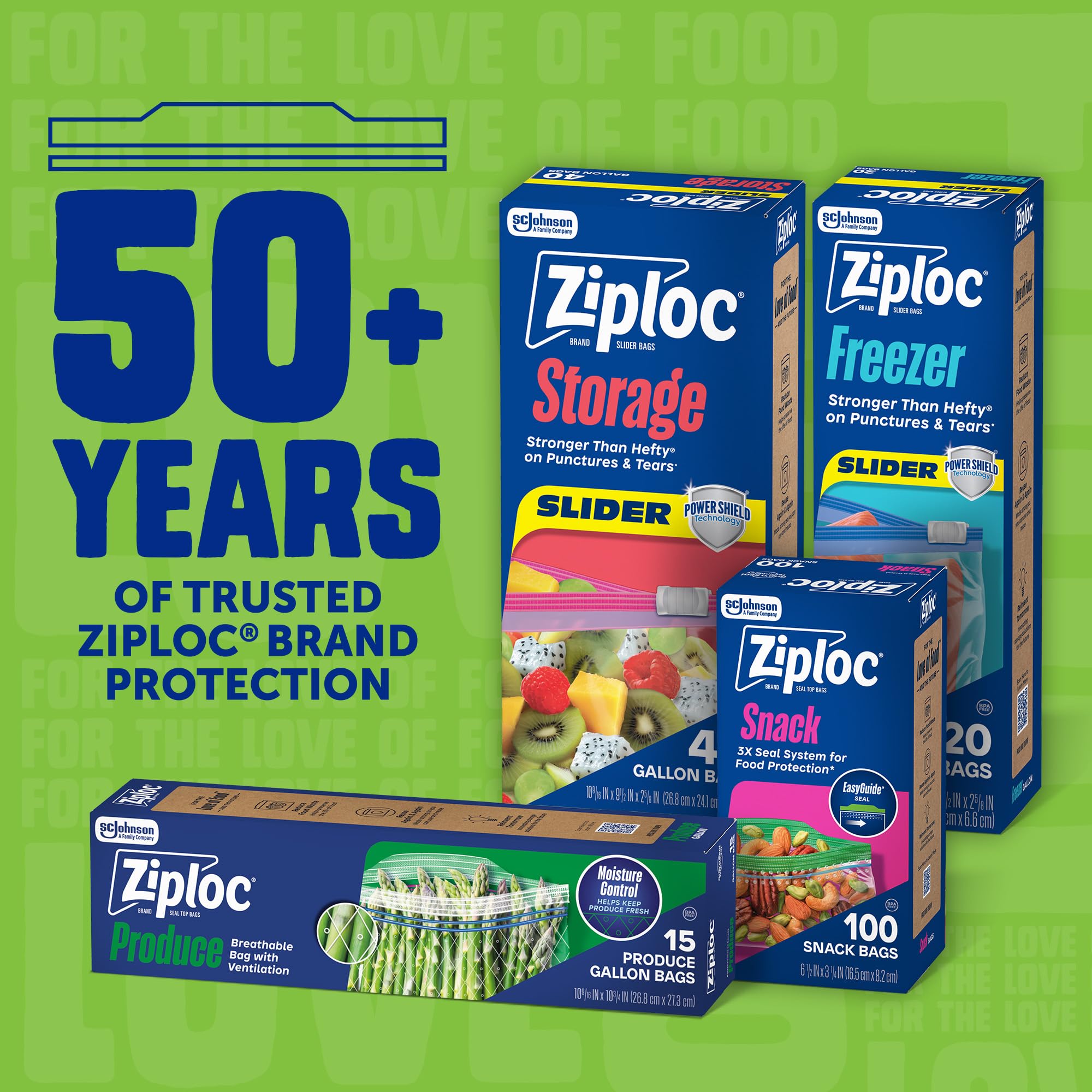 Ziploc Brand Lunch Trio Variety Pack with EasyGuide Texture, Grip ’n Seal Technology, 225 count - Image 9