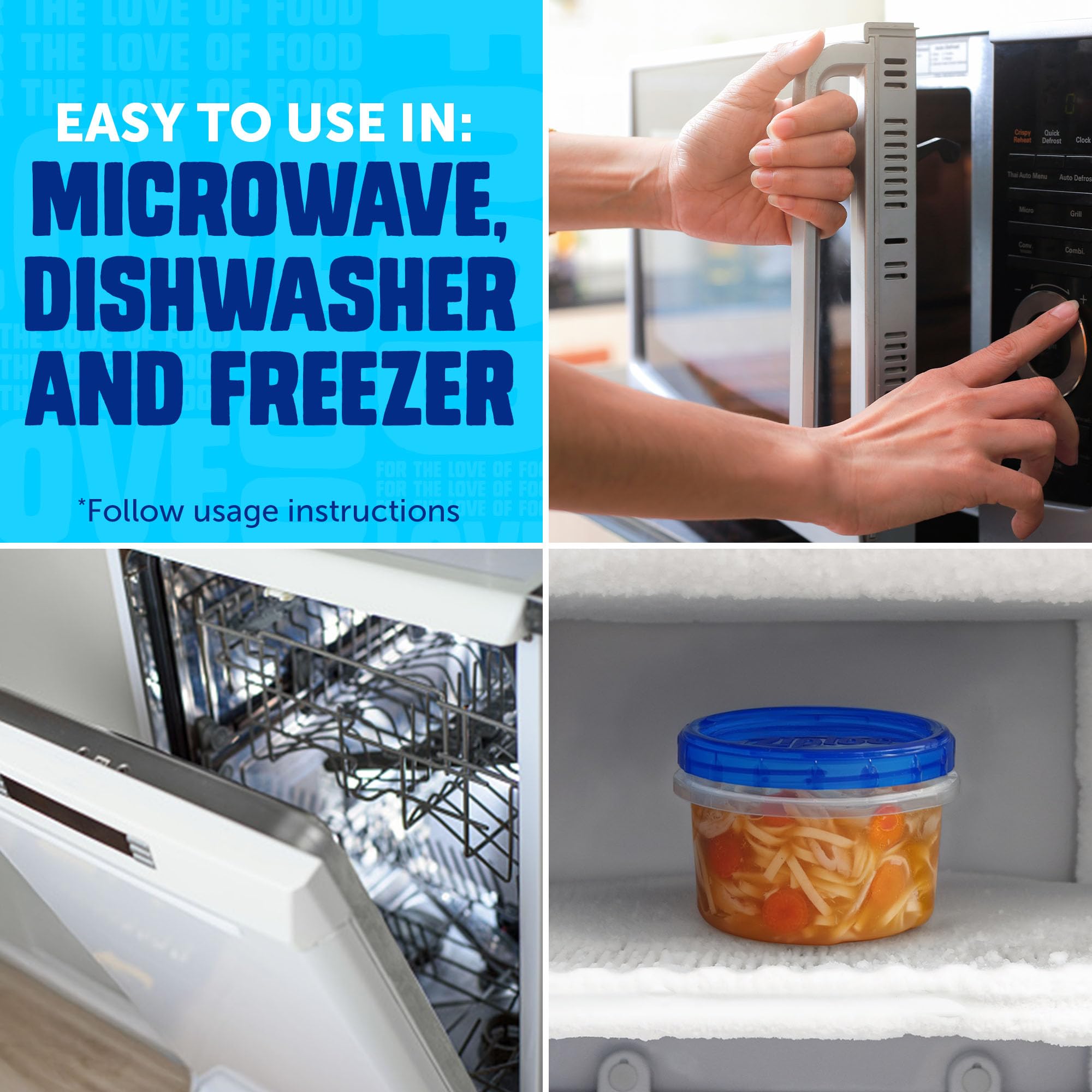 Ziploc Brand Twist n Loc Food Storage Containers, Leak Resistant Design, Small Round, 9 count - Image 3