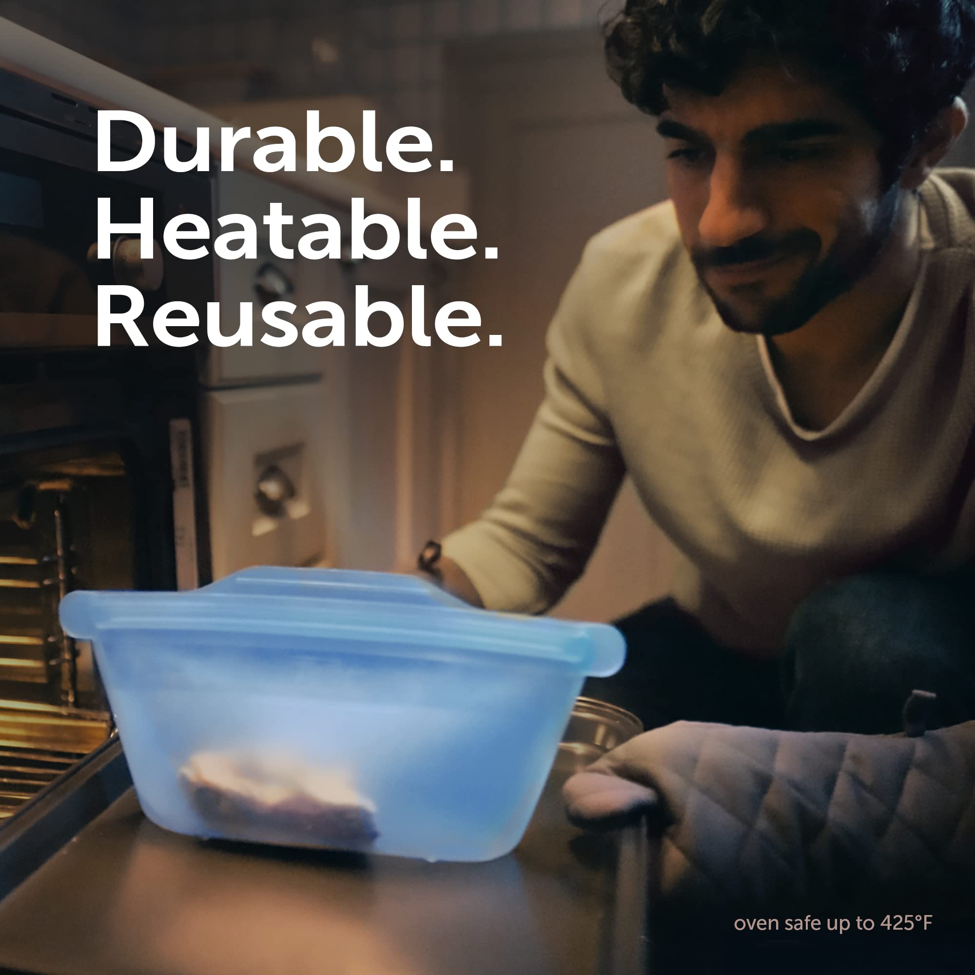 Ziploc Endurables Large Pouch, 8 Cups, Reusable Silicone Bags and Food Storage Meal Prep Containers for Freezer, Oven, and Microwave, Dishwasher Safe - Image 10