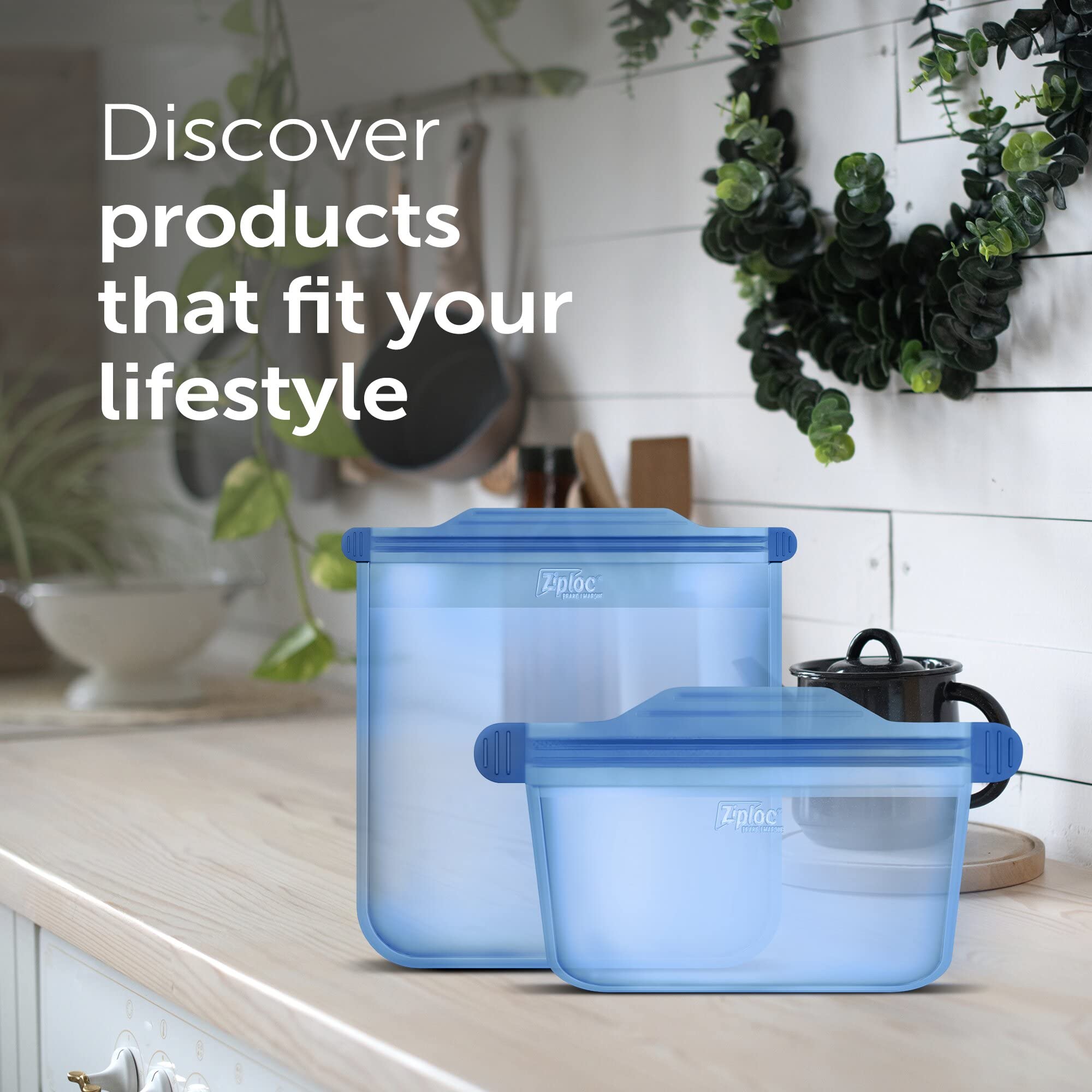 Ziploc Endurables Large Pouch, 8 Cups, Reusable Silicone Bags and Food Storage Meal Prep Containers for Freezer, Oven, and Microwave, Dishwasher Safe - Image 15