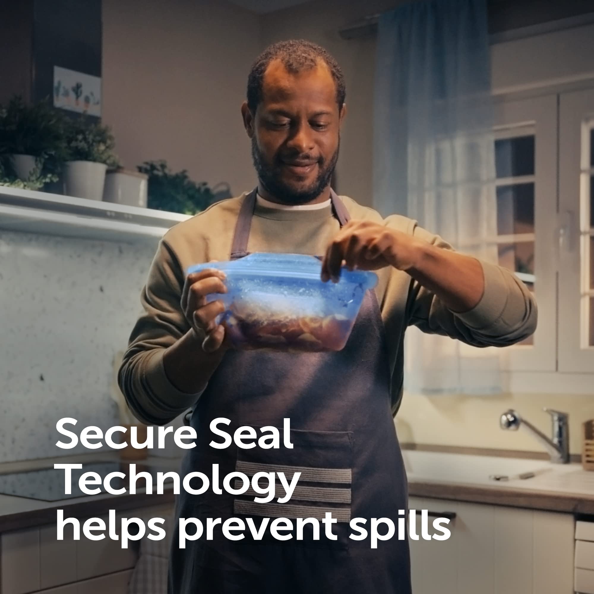 Ziploc Endurables Large Pouch, 8 Cups, Reusable Silicone Bags and Food Storage Meal Prep Containers for Freezer, Oven, and Microwave, Dishwasher Safe - Image 3