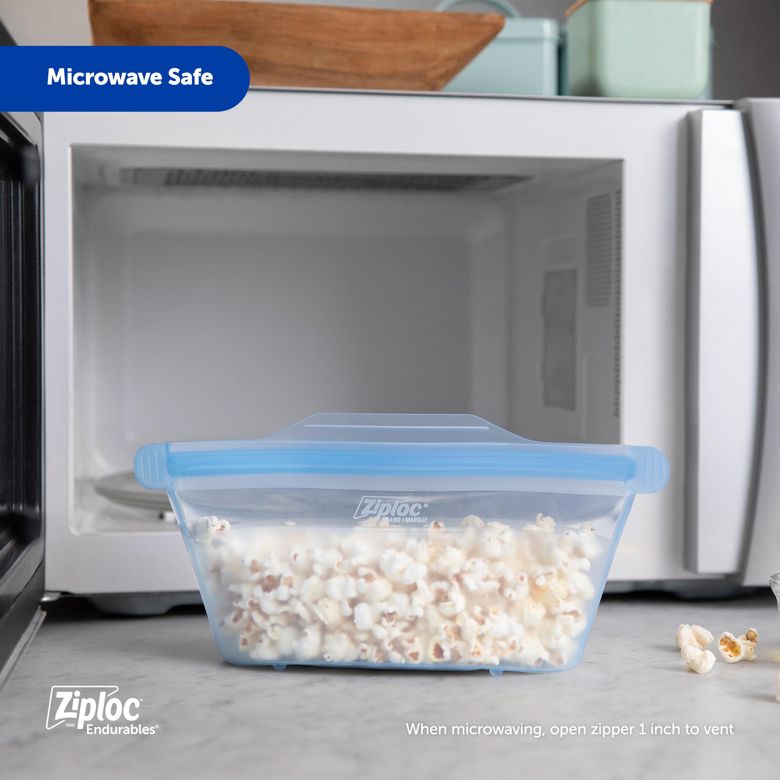 Ziploc Endurables Pouch and Containers Variety Pack, Reusable Silicone Bags and Food Storage Meal Prep Containers for Freezer, Oven, and Microwave, Dishwasher Safe, 5 Total - Image 4