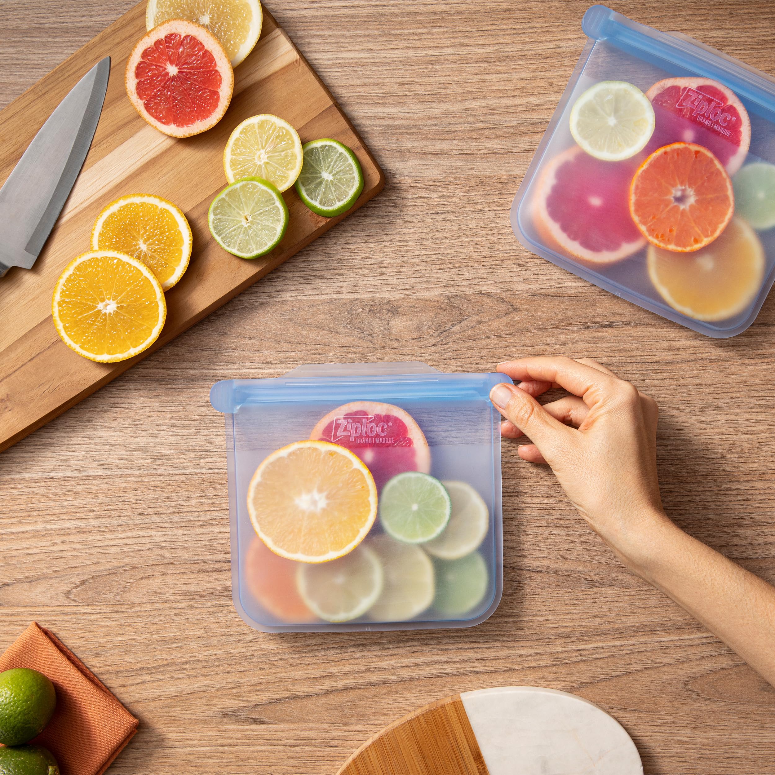 Ziploc Endurables Pouch and Containers Variety Pack, Reusable Silicone Bags and Food Storage Meal Prep Containers for Freezer, Oven, and Microwave, Dishwasher Safe, 5 Total - Image 6