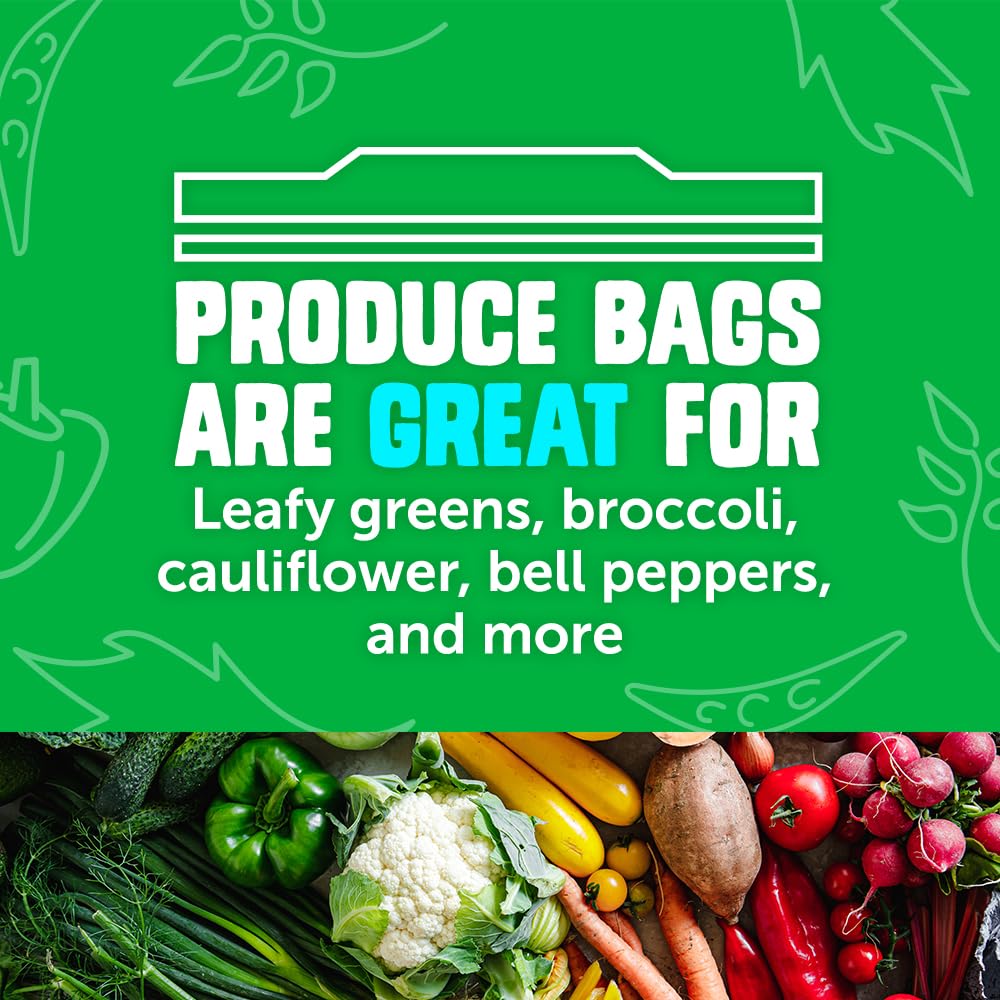Ziploc Food Storage Produce Bags, Seal Top to Keep and Control Moisture, 15 Bags Total - Image 4