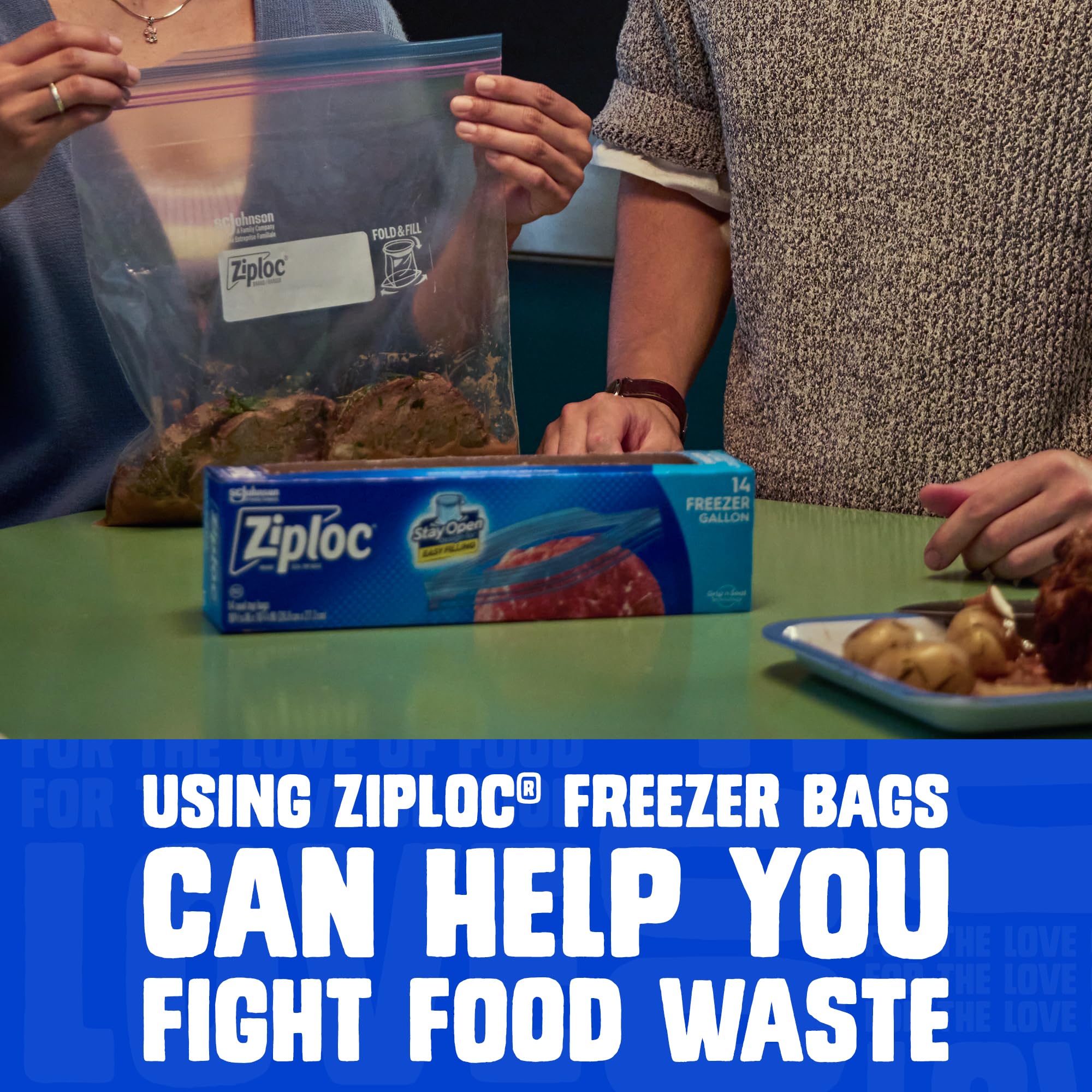 Ziploc Gallon Food Storage Freezer Bags, Stay Open Design, Easy to Fill, 80 count - Image 5