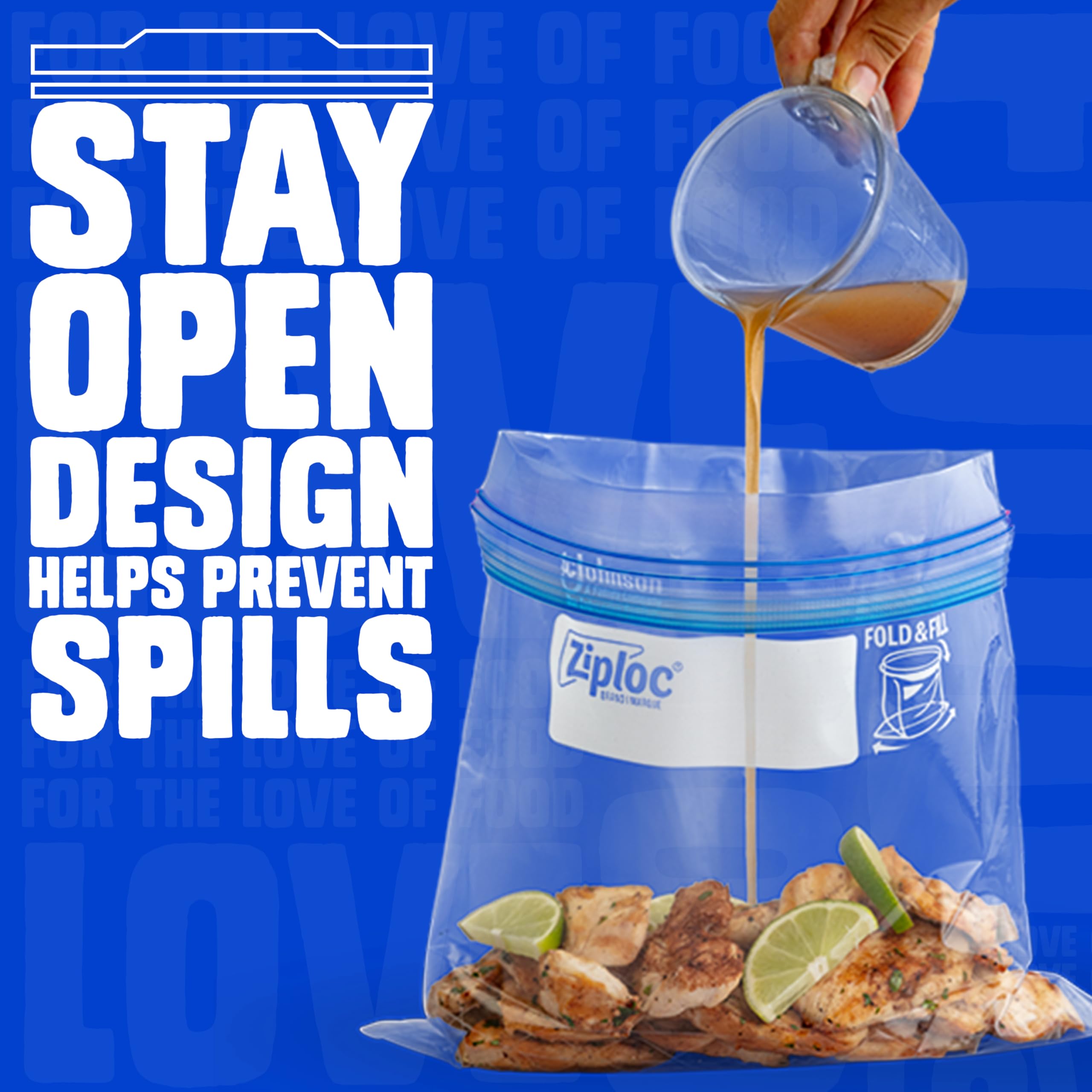 Ziploc Gallon Food Storage Freezer Bags, Stay Open Design, Easy to Fill, 80 count - Image 6