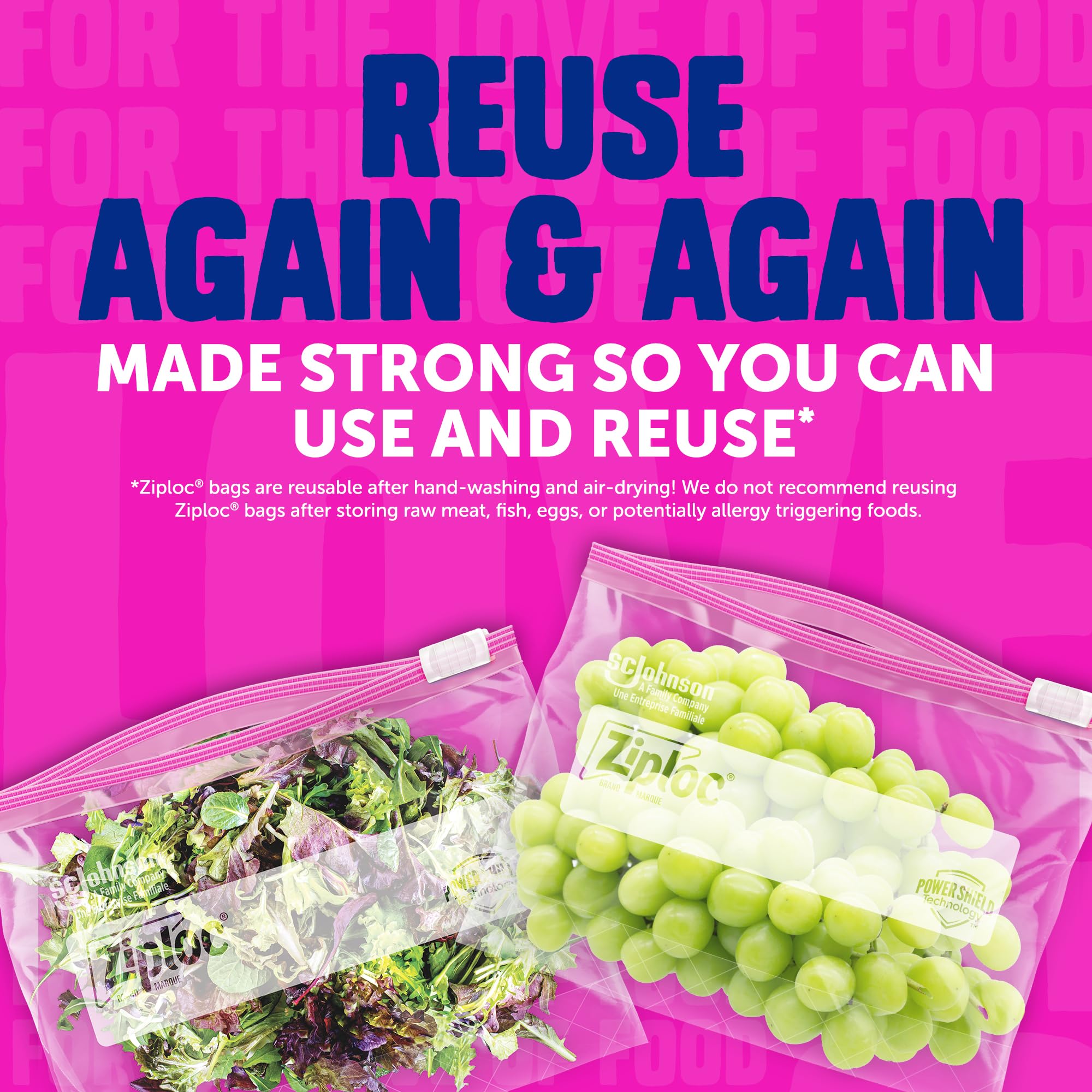 Ziploc Quart Food Storage Slider Bags, Power Shield Technology for More Durability, 42 Count - Image 6