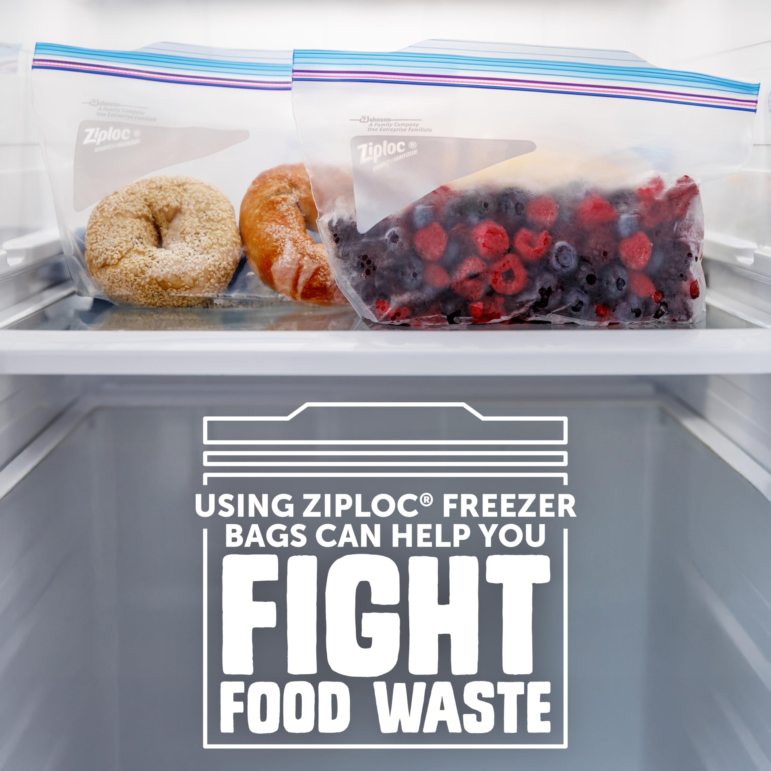 Ziploc Half Gallon Food Storage Freezer Bags, Easy Open and Close, 40 Bags Total - Image 5