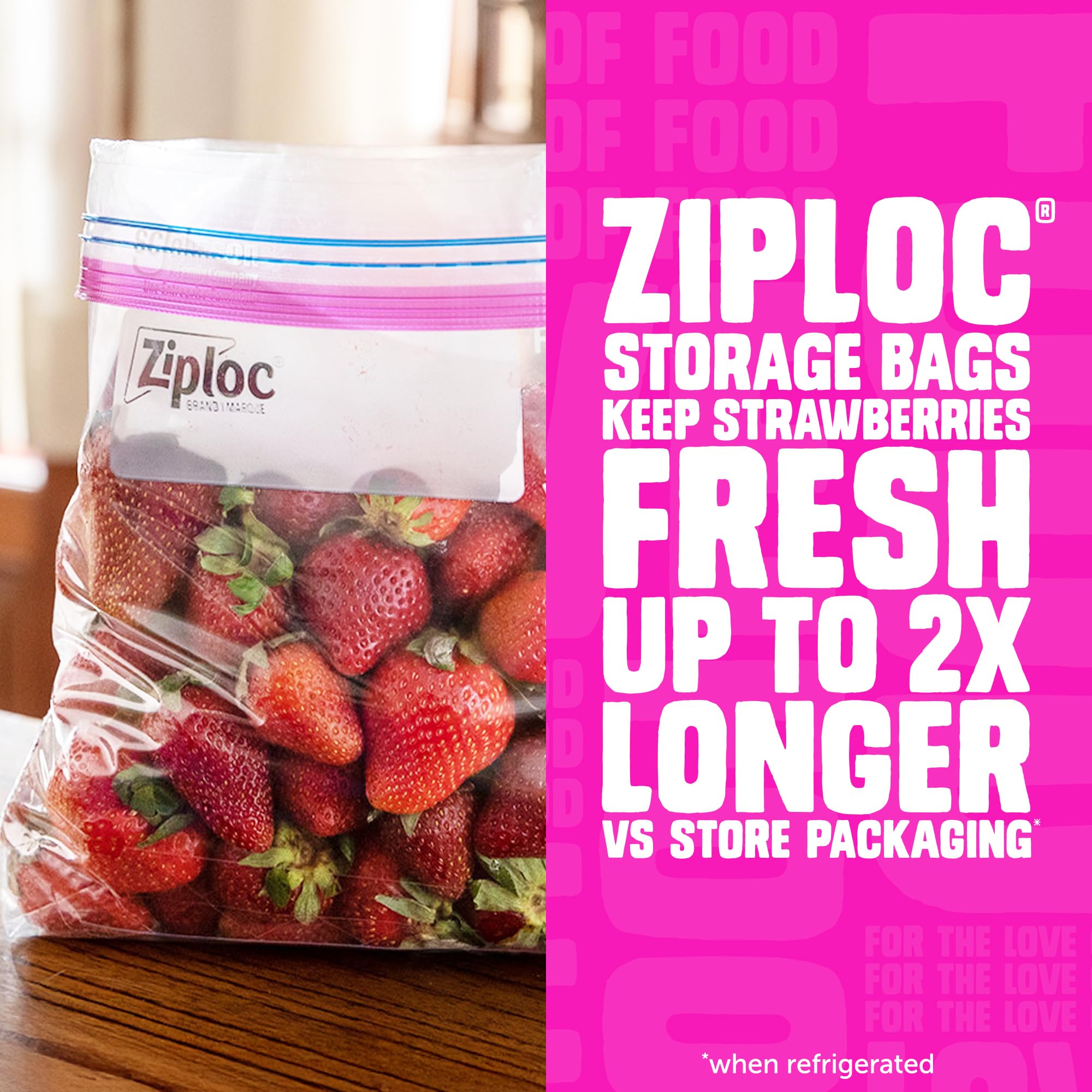 Ziploc Half Gallon Marinade Food Storage Bags for Meal Prep, Easy Open and Close, 24 Count - Image 3