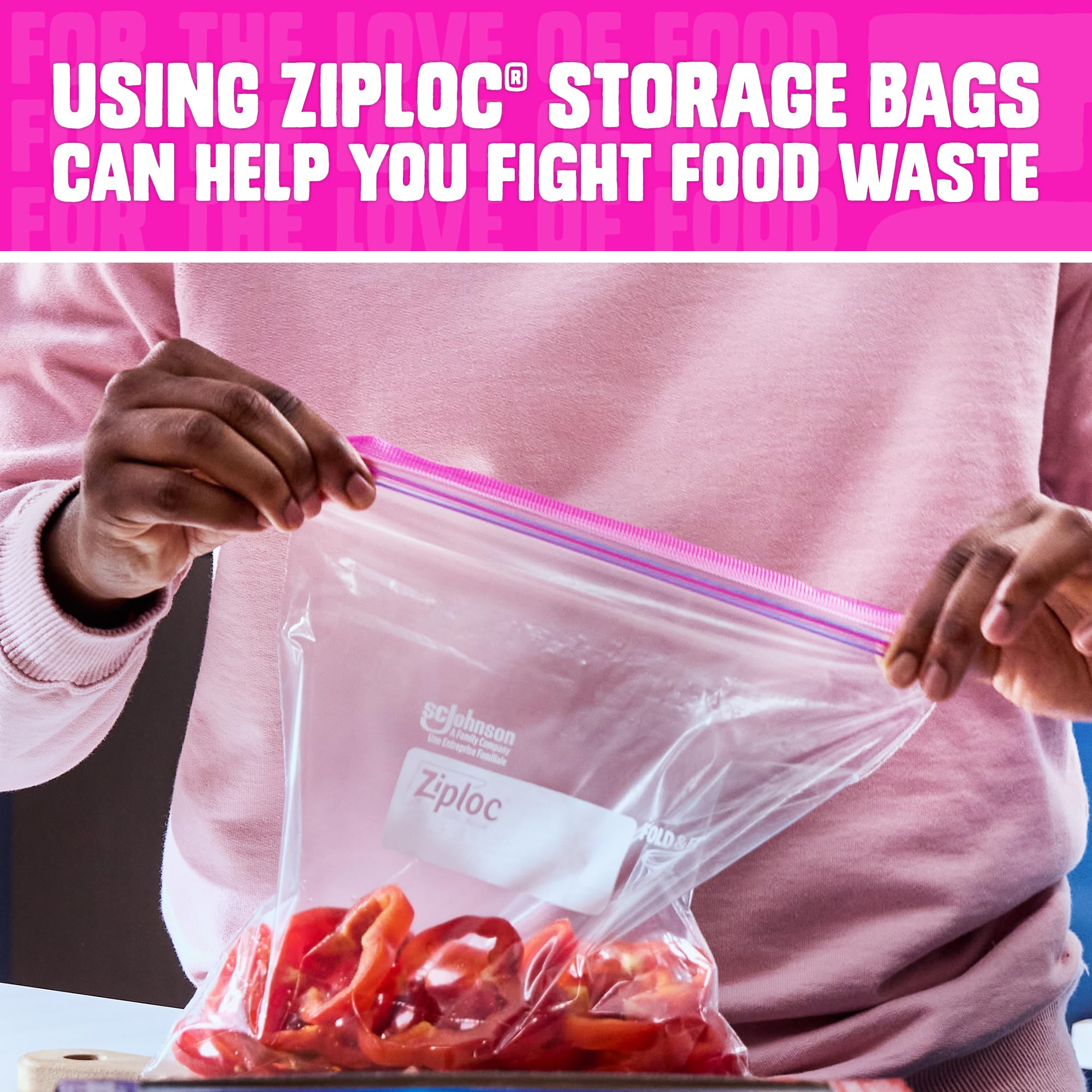 Ziploc Half Gallon Marinade Food Storage Bags for Meal Prep, Easy Open and Close, 24 Count - Image 5