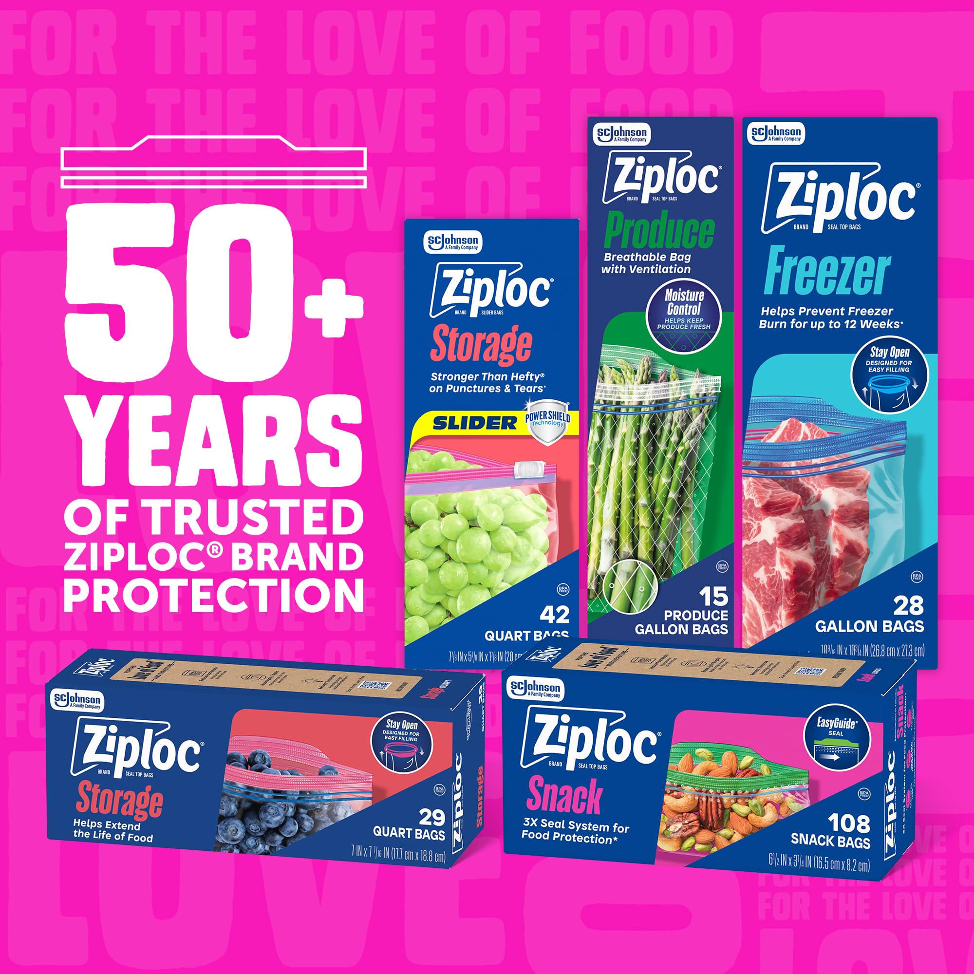 Ziploc Half Gallon Marinade Food Storage Bags for Meal Prep, Easy Open and Close, 24 Count - Image 6