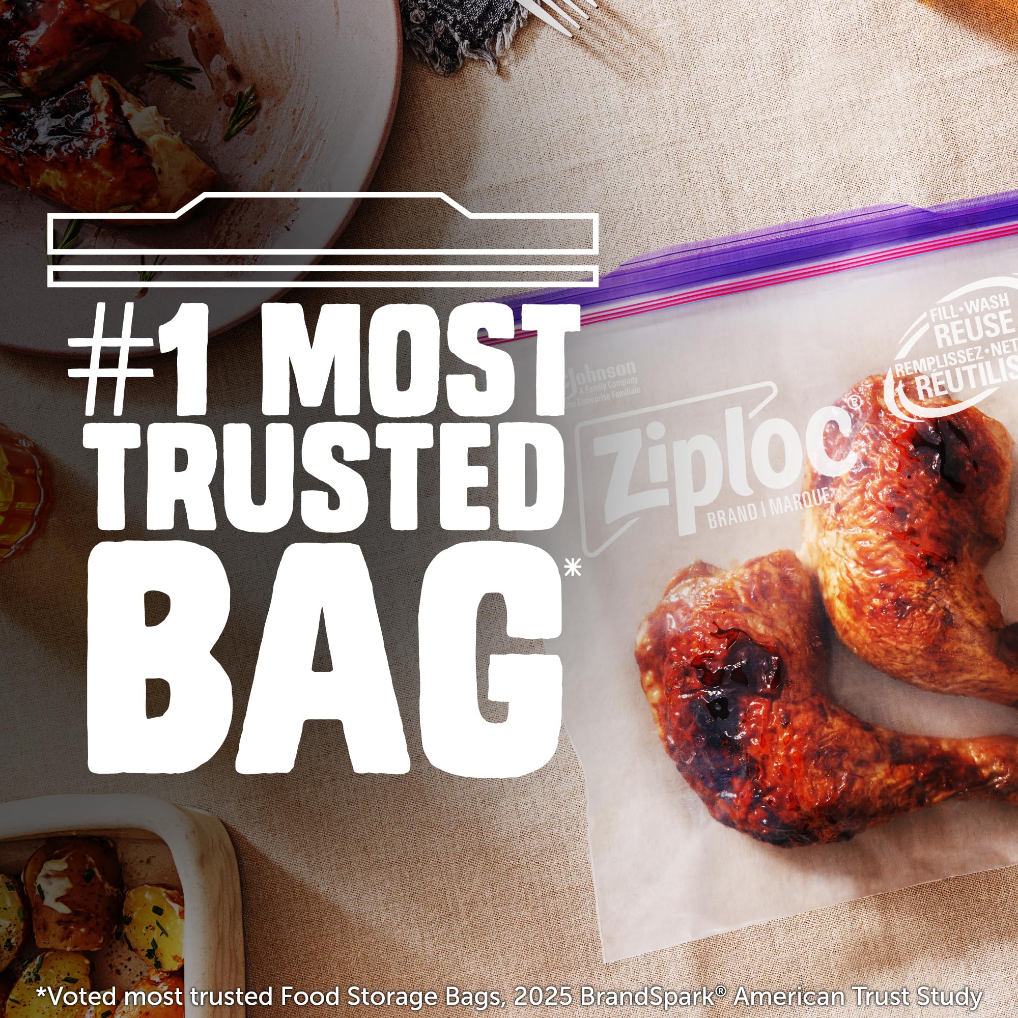 Ziploc Heavy Duty Gallon Storage Bags, Reusable Large Bag for Food, Tools, Craft, and Clothing Storage, 10 Count - Image 6