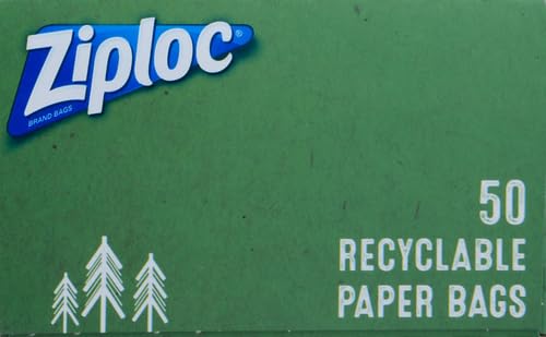 Ziploc Paper Sandwich and Snack Bags, Recyclable & Sealable with Fun Designs, 50 Bags Total - Image 14