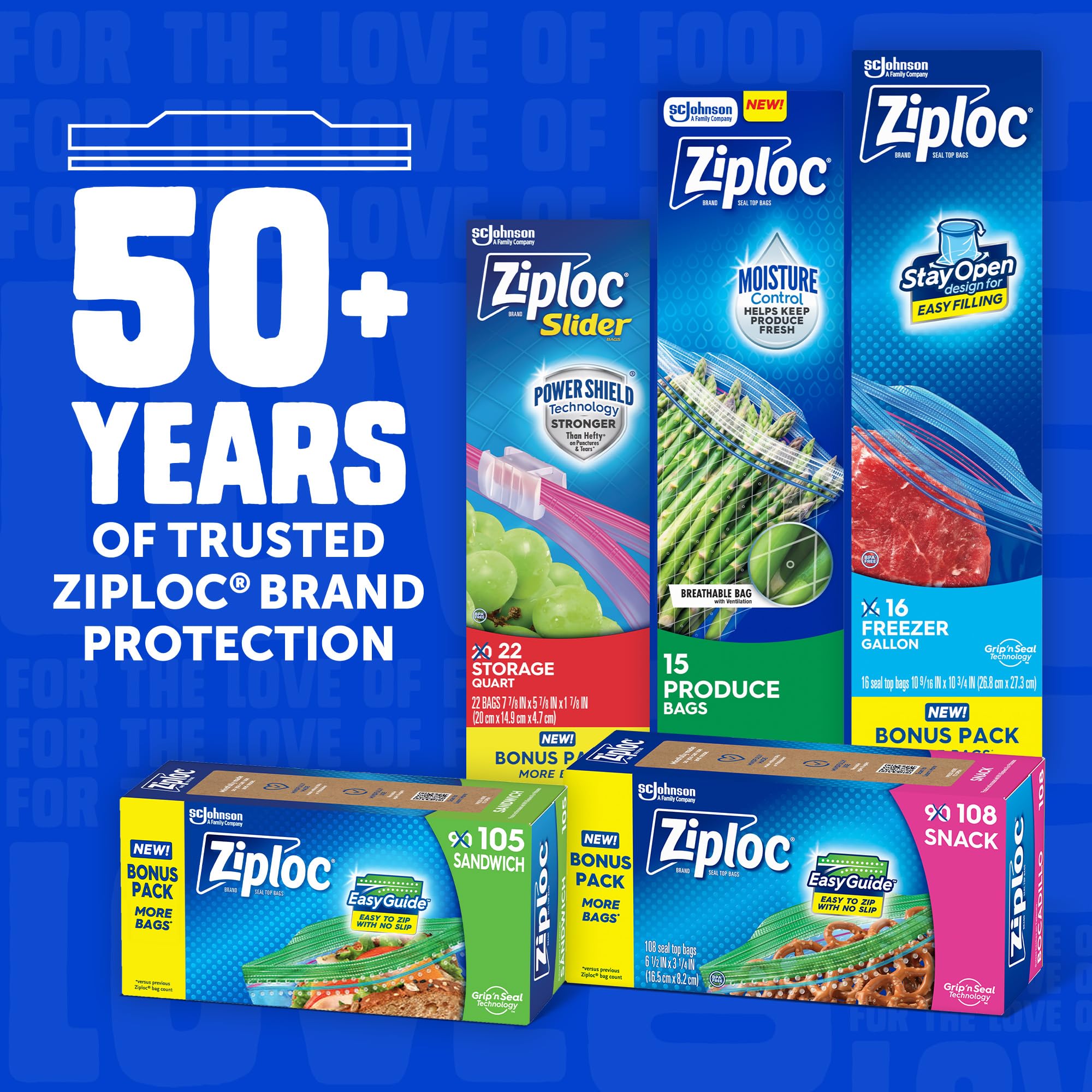 Ziploc Pint Food Storage Freezer Bags, Grip 'n Seal Technology for Easier Grip, Open, and Close, 20 Count - Image 8