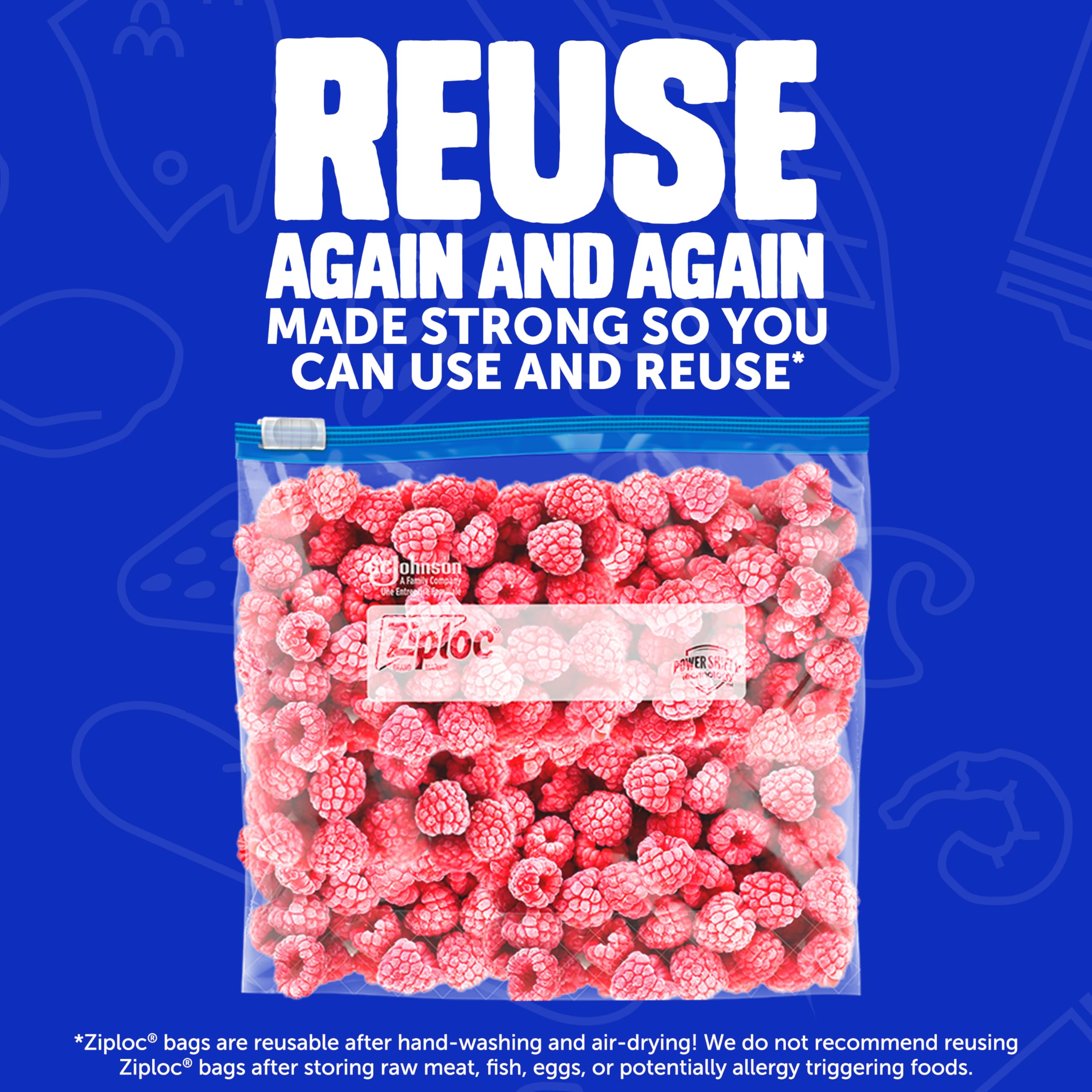 Ziploc Gallon Food Storage Freezer Slider Bags, Power Shield Technology for More Durability, 13 count - Image 6