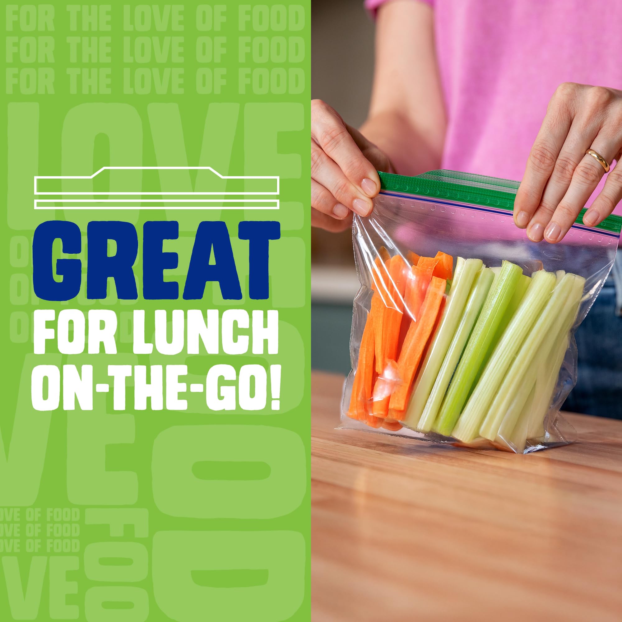 Ziploc Sandwich and Snack Bags Bundle with EasyGuide Texture, Small Plastic Storage Bags with Grip 'N Seal Technology, 105 Count and 280 Count - Image 4