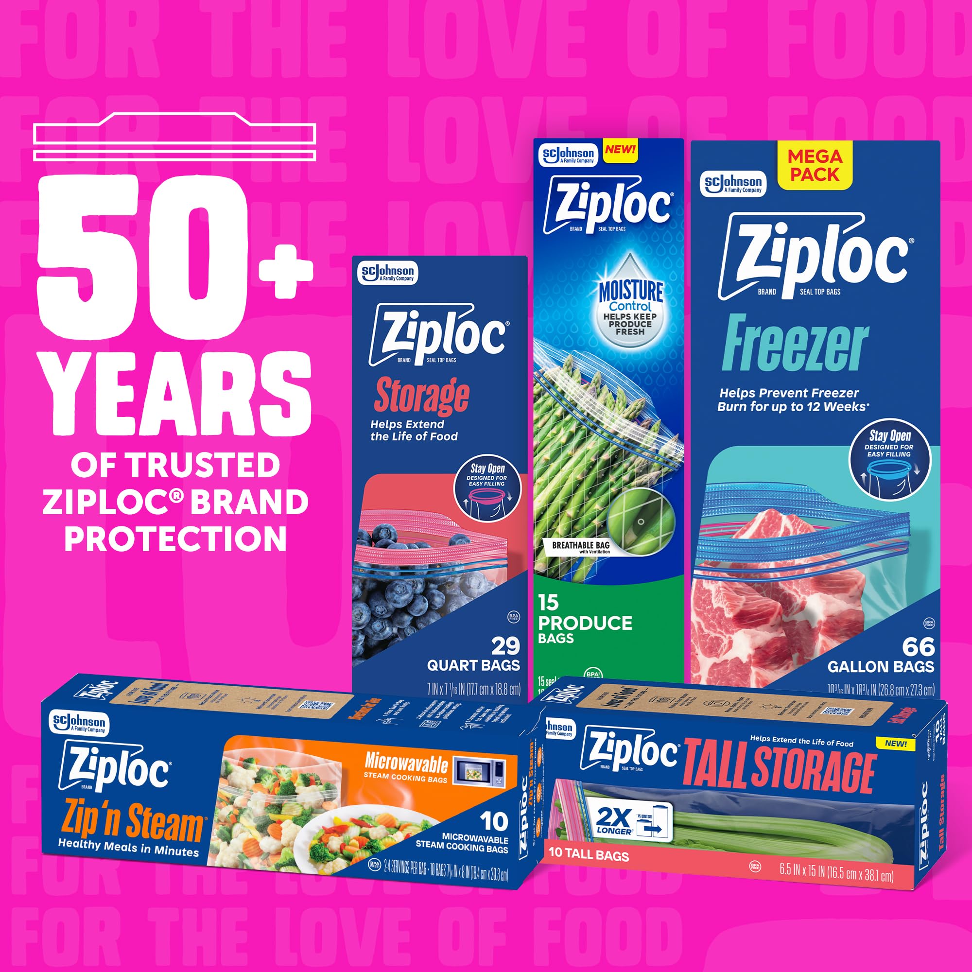 Ziploc Tall Food Storage Bags, 10 Count - Image 7