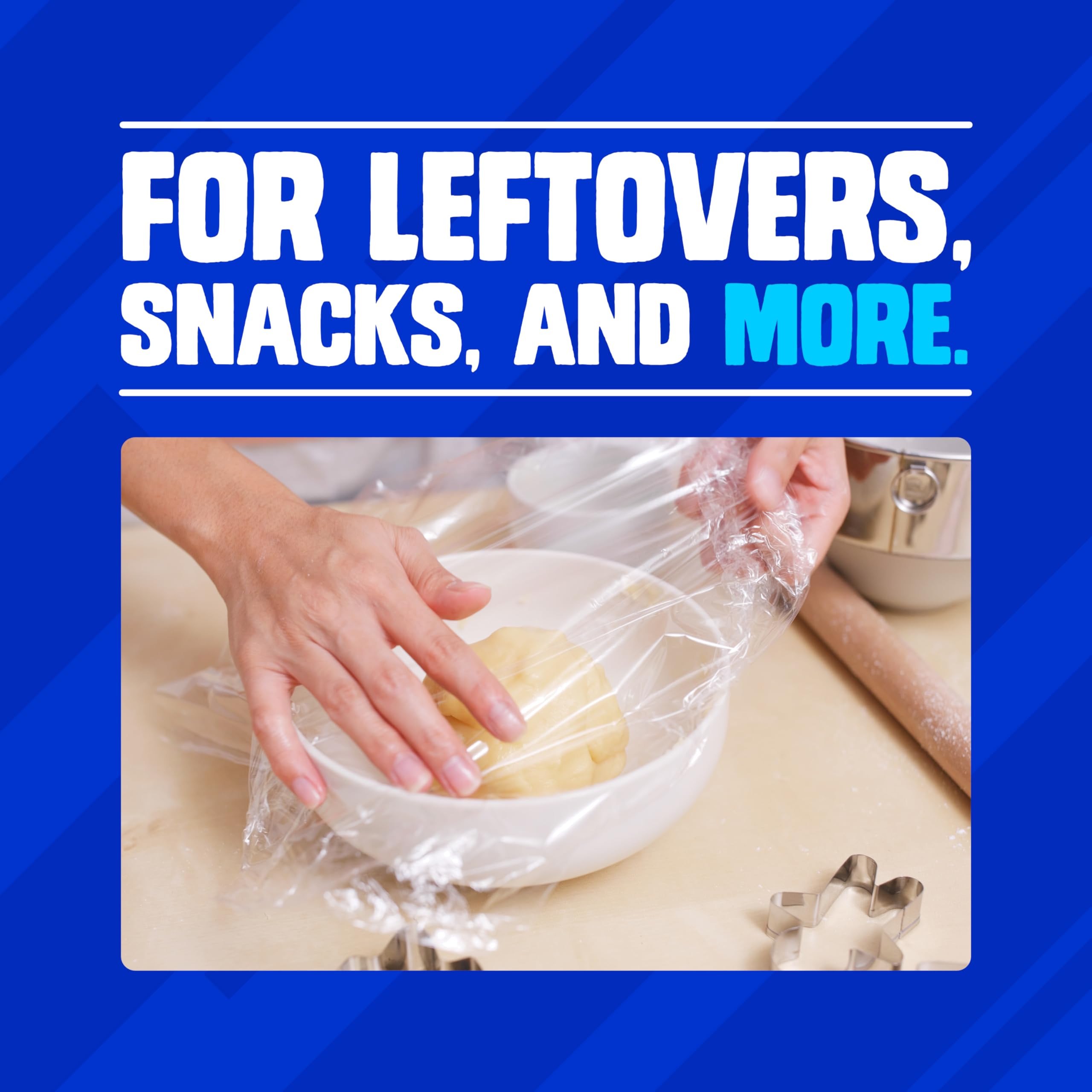 Ziploc Wrap, From Makers of Saran Wrap, Food Storage, Protects Food, Easy Dispense, 100 Sq Ft Roll - Image 4